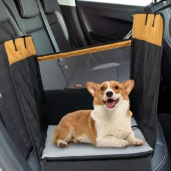 2 in 1 Autoschondecke & Auto Hundbox mit Seitentasche Wasserabweisend 148 x 145 cm