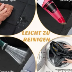 2 in 1 Autoschondecke & Auto Hundbox mit Seitentasche Wasserabweisend 148 x 145 cm