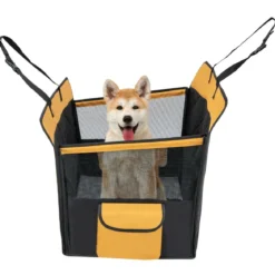2 in 1 Autoschondecke & Auto Hundbox mit Seitentasche Wasserabweisend 148 x 145 cm