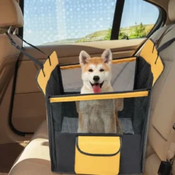 2 in 1 Autoschondecke & Auto Hundbox mit Seitentasche Wasserabweisend 148 x 145 cm