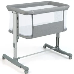 3 in 1 Babybett & Babywiege & Kinderbett mit Matratze Beistellbett mit Tragetasche Stubenwagen