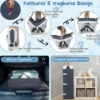4 in 1 Babybett mit Abnehmbarem Baldachin Reisebett mit Matratze Beistellbett mit Rollen Grau