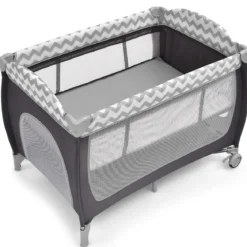 3-in-1-Babybett Tragbares Reisebett mit Spielzeugstange 125 x 65 x 76 cm Grau