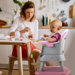 6-in-1 Babyhochstuhl Hochstuhl & Essstuhl & Lerntisch Babystuhl Kombihochstuhl