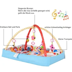 2 in 1 Baby Krabbeldecke Spielbogen Spielmatten