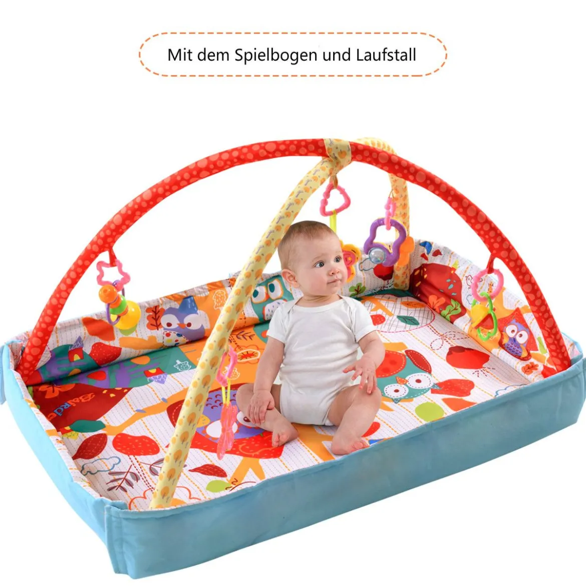 2 in 1 Baby Krabbeldecke Spielbogen Spielmatten