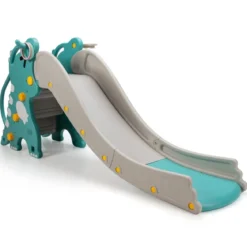 4-in-1-Dinosaurierrutsche Spielset zum Klettern & Rutschen für Babys mit Basketballkorb 188 x 65 x 80 cm