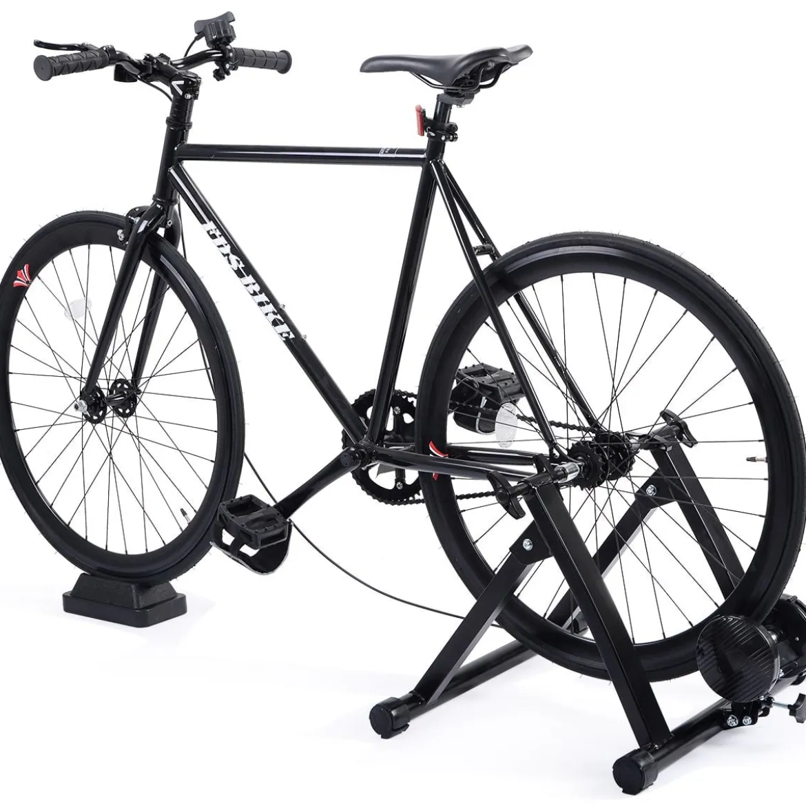 Indoor Fahrradrollentrainer Cycletrainer Faltbarer Fahrrad-Trainerständer 150kg Schwarz