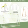 2 in 1 Fußballtor & Rebounder Fussballtore 187 x 60 x 102-122,5 cm Kinder Fußballtor-Set höhenverstellbar Weiß