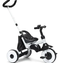 4-in-1 Kinderdreirad Klappbar Baby-Dreirad 3 Räder Fahrrad mit Markise Rosa