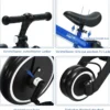 3 in 1 Kinder Dreirad & Laufrad & Balance Bike mit verstellbarem Sitz & Lenker Blau