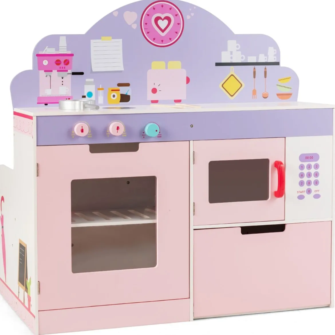 2 in 1 Kinderküche und Restaurant doppelseitiges Rollenspiel Set Spielküche