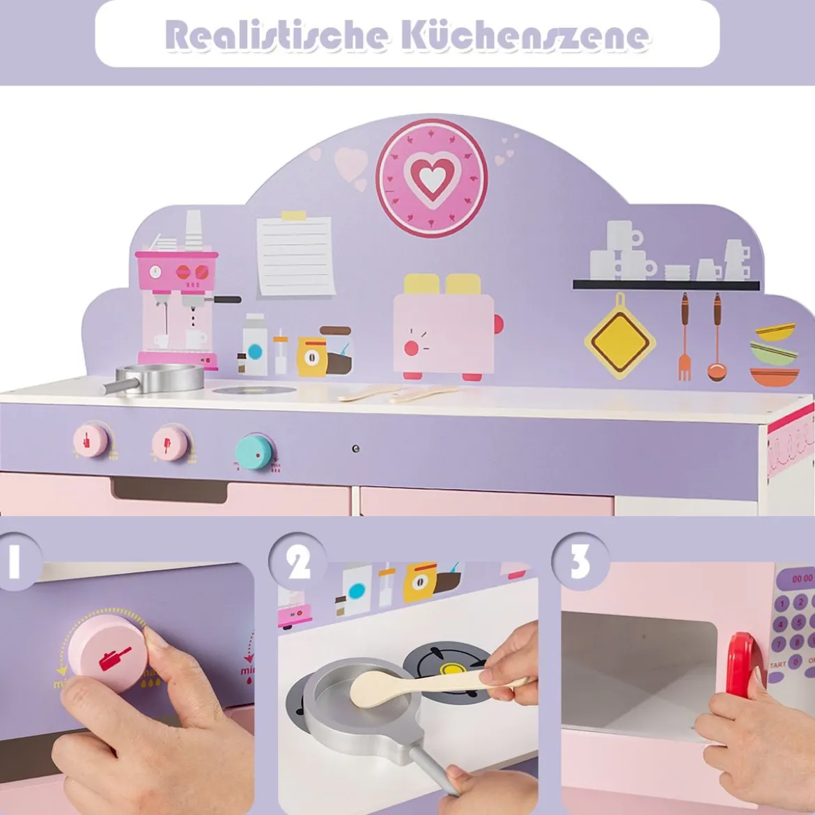 2 in 1 Kinderküche und Restaurant doppelseitiges Rollenspiel Set Spielküche