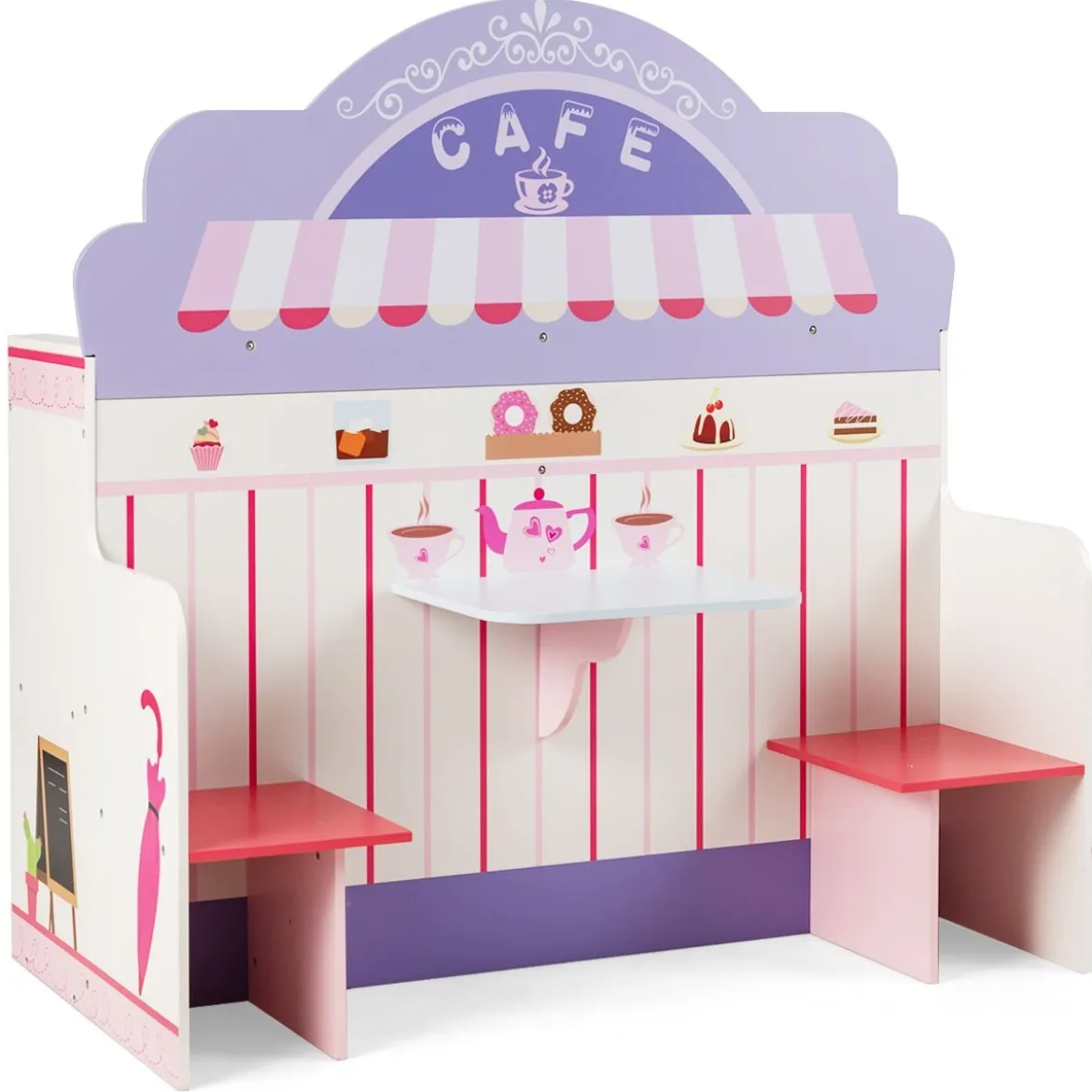 2 in 1 Kinderküche und Restaurant doppelseitiges Rollenspiel Set Spielküche