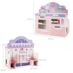 2 in 1 Kinderküche und Restaurant doppelseitiges Rollenspiel Set Spielküche