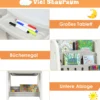 2 in 1 Kinder-Kunststaffelei doppelseitige magnetische Tafel Kinder Staffelei & Kindersitzgruppe Grau