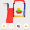 3 in 1 Kinder Rutschen Kletter Spielset mit Basketballkorb Kletter und Schaukel
