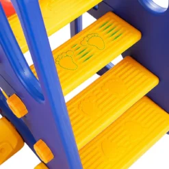 3 in 1 Kinder Rutschen Kletter Spielset mit Basketballkorb Kletter und Schaukel