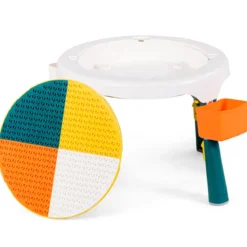 5 in 1 Kindersitzgruppe Kinder Spieltisch klappbar Spieltischset höhenverstellbar Sitzgruppe für Kinder mit Staufach Tisch & 2 Stühle Grün