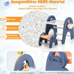 6 in 1 Kindertisch mit Stuhl & Doppelseitiger Abnehmbarer Tischplatte & 66 Bausteine Spieltisch