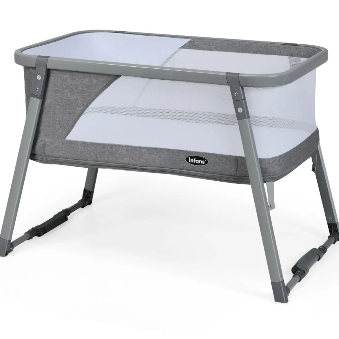 3 in 1 klappbares Babybett tragbares Reisebett 106,5 x 63,5 x 71 cm Grau
