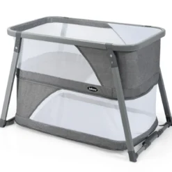 3 in 1 klappbares Babybett tragbares Reisebett 106,5 x 63,5 x 71 cm Grau