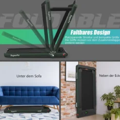 2 in 1 Klappbares Laufband 2,25 HP Tragbares Elektrisches Laufband