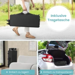 6 in 1 Klappbares Reisebett mit Schaukelfunktion Babykorb 103 x 72,5 x 73,5 cm Mintgrün + Grau