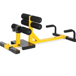 3-in-1 Kniebeugentrainer Squat Machine Abdominal Bein Trainingsgerät Gelb