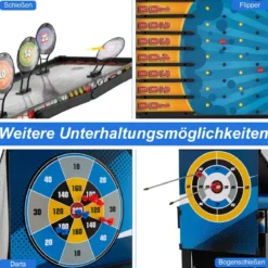 10-in-1 Kombi-Spieltisch-Set Multi-Spieltisch-Set mit Billard Hockey Tischtennis Basketball Fußball Schießen Flipper Darts