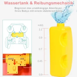2 in 1 Lauflernwagen mit Lichtern und Musik Baby-Lauflernhilfe 35,5 x 43 x 46-53 cm Bunt