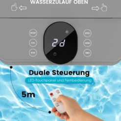 3 in 1 Luftkühler & Ventilator & Luftbefeuchter mit 3 Modi & 12H Timer Grau+Weiß