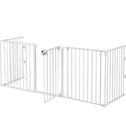 5-in-1 Metall-Laufstall Laufstall Sicherheitsabsperrung 58 x 74 cm Weiß