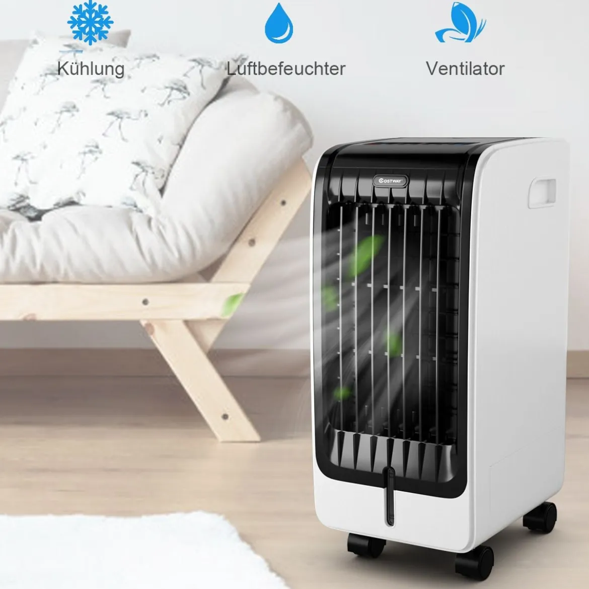 3 in 1 Mobile Luftkühler 75W Ventilator Luftreinigung & Luftbefeuchter