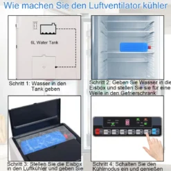 3 in 1 Mobile Luftkühler 75W Ventilator Luftreinigung & Luftbefeuchter
