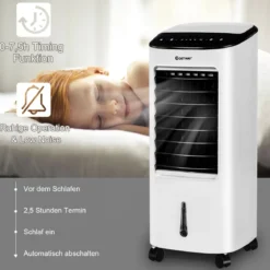 3 in 1 Mobile Ventilator Luftbefeuchter Luftreiniger 65W / 7L Tank / 7,5H Timer / Fernbedienung