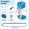 2-in-1 Pool Basketballkorb & Volleyballnetz Poolspielzeug mit Breiten Befüllbaren Standfüßen
