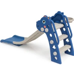 3 in 1 Rutsche für Kinder Set mit extra langer Rutsche 132 x 61 x 67 cm Blau