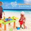 2-in-1 Sand- & Wasserspieltisch Sandkastentisch Spieltisch Sandkasten Spielzeug für innen- & Außen für Kinder 18-teilig