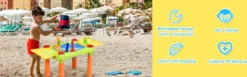 2-in-1 Sand- & Wasserspieltisch Sandkastentisch Spieltisch Sandkasten Spielzeug für innen- & Außen für Kinder 18-teilig