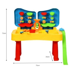 2-in-1 Sand- & Wasserspieltisch Sandkastentisch Spieltisch Sandkasten Spielzeug für innen- & Außen für Kinder 31-teilig