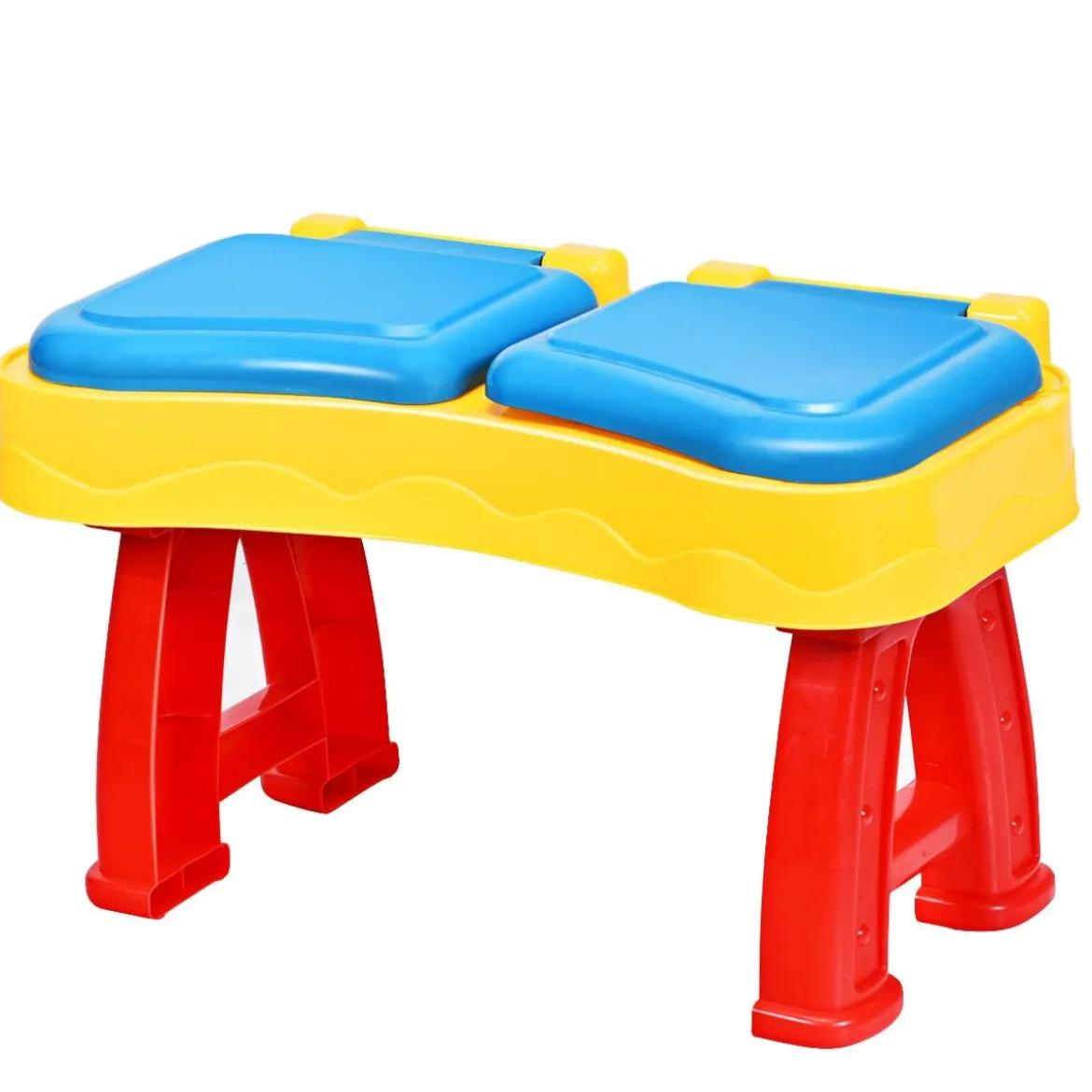 2-in-1 Sand- & Wasserspieltisch Sandkastentisch Spieltisch Sandkasten Spielzeug für innen- & Außen für Kinder 31-teilig