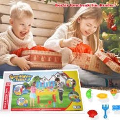 2-in-1 Sand- & Wasserspieltisch Sandkastentisch Spieltisch Sandkasten Spielzeug für innen- & Außen für Kinder 31-teilig