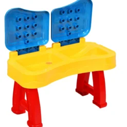 2-in-1 Sand- & Wasserspieltisch Sandkastentisch Spieltisch Sandkasten Spielzeug für innen- & Außen für Kinder 31-teilig