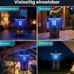 Insektenvernichter Elektrisch 2 in 1 Mückenlampe mit LED-Licht USB Wiederaufladbare Fliegenfalle