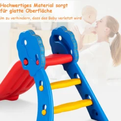 2-in-1 Spiel-Set Faltbare Rutsche Kinder Rutschbahn Kinderrutsche Gartenrutsche für Indoor und Outdoor