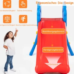 2-in-1 Spiel-Set Faltbare Rutsche Kinder Rutschbahn Kinderrutsche Gartenrutsche für Indoor und Outdoor