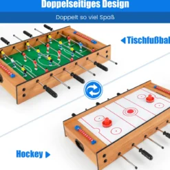 2 in 1 Spieltisch Multifunktionsspieltisch aus Holz Multi-Spieltisch Air Hockeytisch und Tischkicker