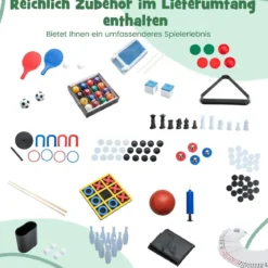 15 in 1 Spieltisch Set Tischspiel multifunktional mit Tischfußball Hockey Billard Tischtennis