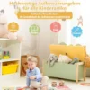 2 in 1 Spielzeugschrank und Sitzbank mit Rücklehne Spielzeugkiste Spielzeugtruhe grün 60 x 26 x 50cm